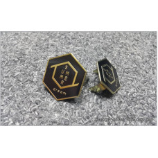 Collar Pin Gold Gloss  2D Etching CP/GG_03
